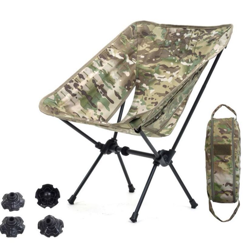 Outdoor Camping Portable Folding Chair Chief Tactical Style Lightweight Moon Chair Internet Celebrity Camping Leisure Moon Chair