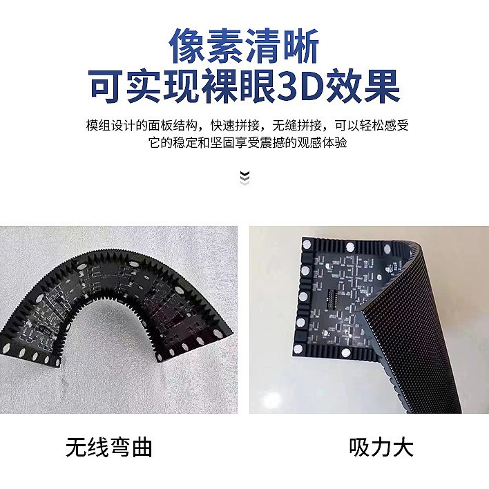 Pantalla LED Interior a Todo Color, Pantalla Electrónica Flexible Curva, Pantalla Circular para Publicidad, Pantalla de Subtítulos, Módulo LED Flexible