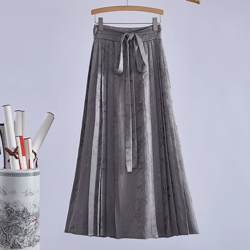 Новый китайский традиционный китайский стиль Hanfu Hanfu Horse юбка с лапшой Tiansi Жаккард двухслоковый продвинутый смысл повседневная юбка