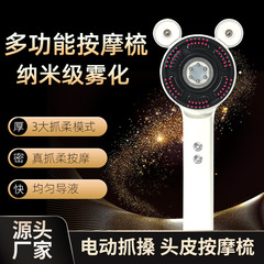 電動噴霧導液掴みマッサージ櫛頭皮頭部上薬導液保健赤ブルーレイ電気育毛櫛