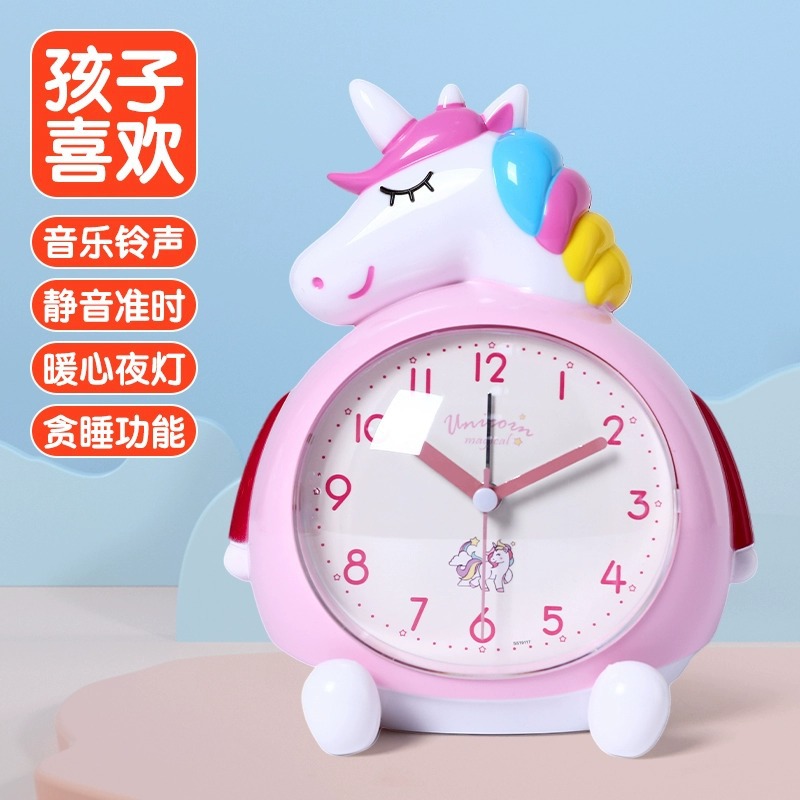 Talking little alarm clock for girls children wake up cute alarm clock intelligent voice for boys and students to get up