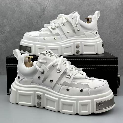 Autumn New Men's Casual Shoes Thick Sole Versatile Men's Shoes Trendy Work Shoes Youth Casual Shoes