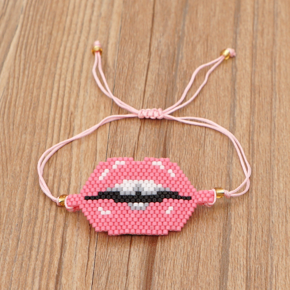 Wholesale Jewelry Six-pointed Star Beaded Braided Lips Bracelet Suit Nihaojewelry display picture 3