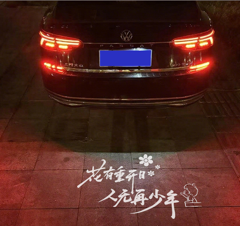 Suitable for Volkswagen license plate projection lights for Magotan B9, Passat, Lingdu, T-Roc, Tayron, Tiguan, Teramont, Sagitar
