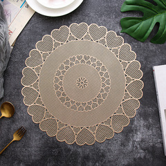 新款同心圓西餐墊鏤空隔熱杯墊家居裝飾餐墊婚慶聚會桌墊廠家批發