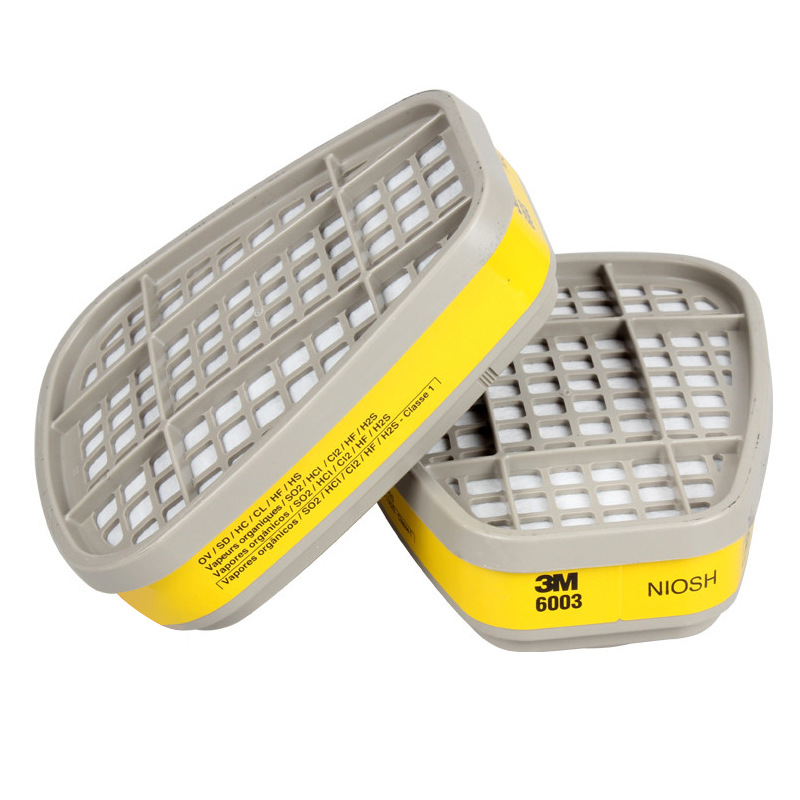 3M滤毒盒6000系列过滤盒化工喷漆 防毒面罩6200/7502面具过滤配件|ms