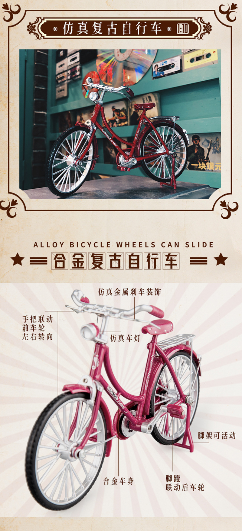 Модель велосипеда Shanghai Vintage, Модель городского ретро велосипеда ...