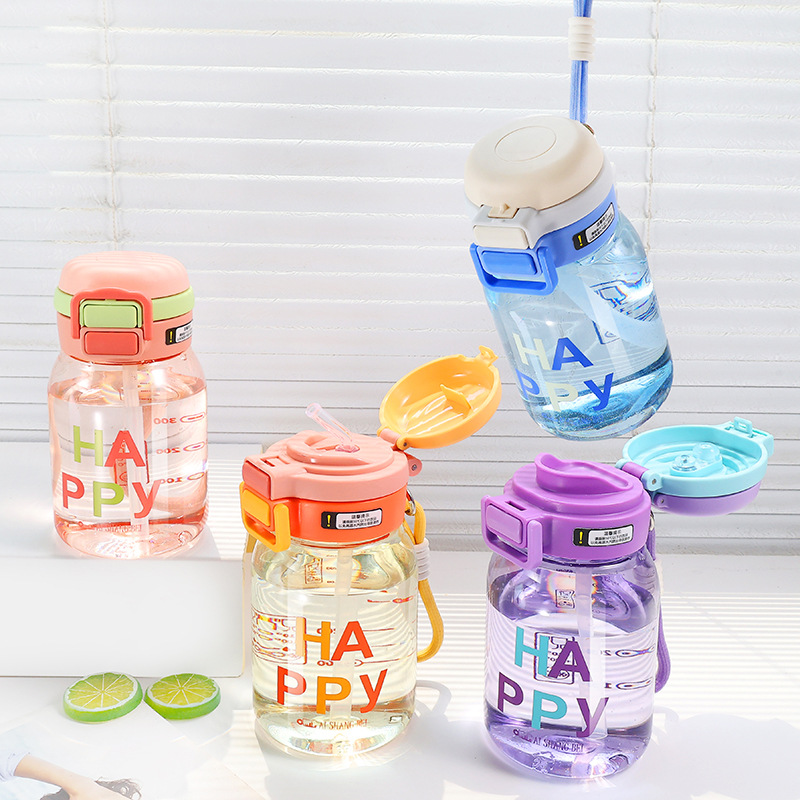 Lindo macaron taza para beber doble taza para niños de gran capacidad para beber agua fría y caliente disponible con cuerda portátil con hogar al aire libre