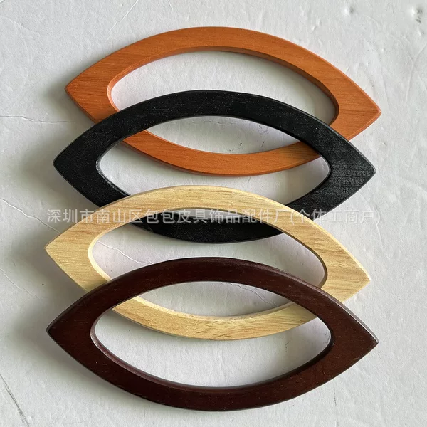 Bag Handle, Eye Wooden Handle, Solid Wood Handle, DIY Woven Bag Hardware Handle, Solid Wood Handle Ring