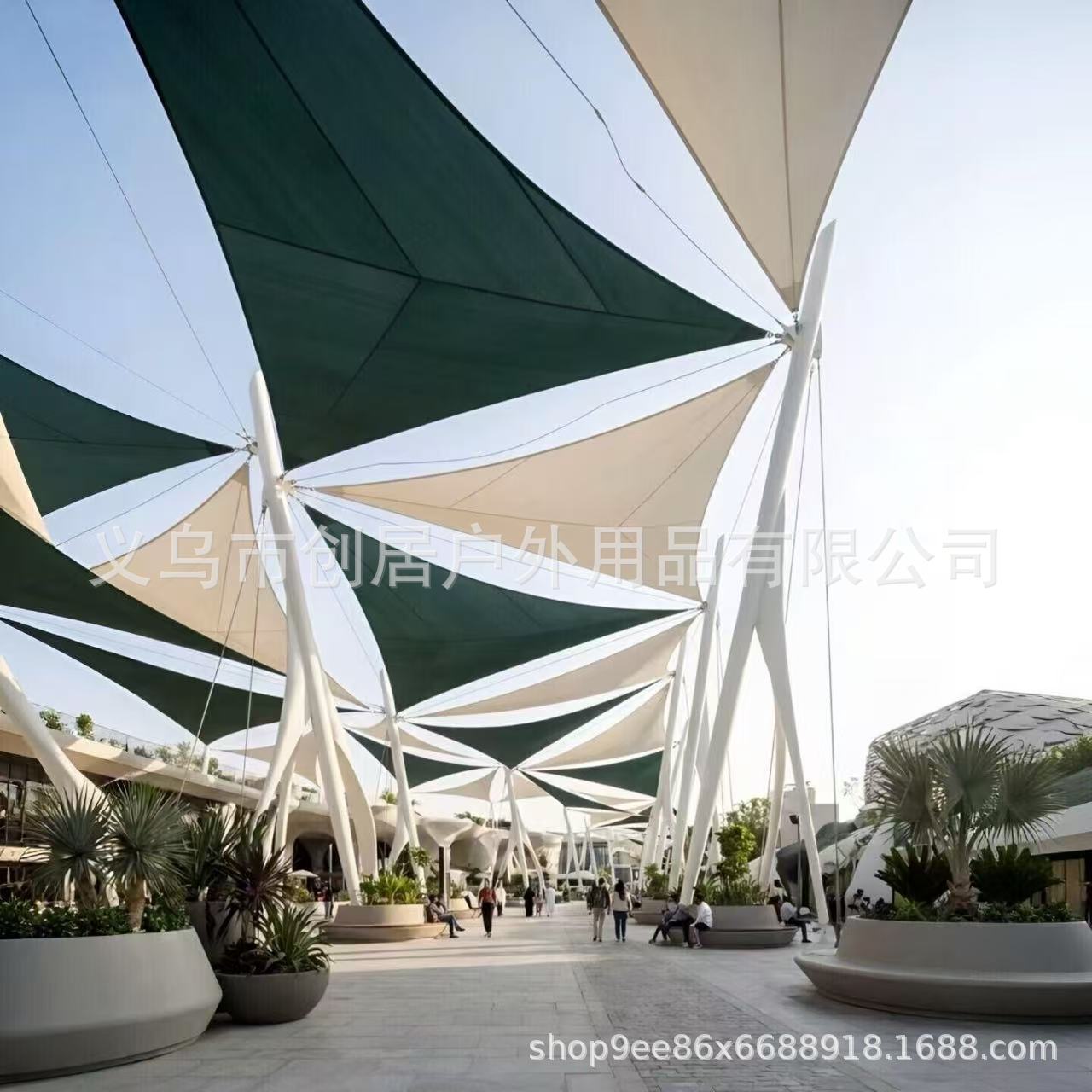 Triangular Sunshade Sail for Landscaping, Four-Corner Commercial Street, Swimming Pool Area, Decorative Canopy, Canvas Sunshade, Landscape Canopy