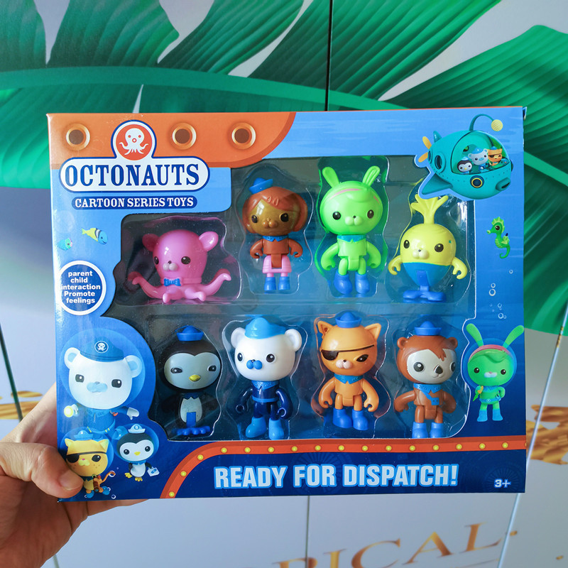 Octonauts Toy Activity Team Sound and Light Octopus Children's Pretend Play Manta Ray Boat Diving Set Bag
