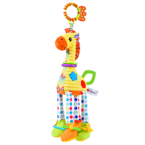 Sozzy Newborn Baby Soothing Plush Doll Zebra Giraffe Car Hanging Bed Baby Toy Pendant Wholesale
