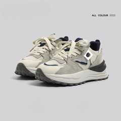 厚底運動鞋女2023新款秋季休閒老爹鞋高級灰小眾復古阿甘鞋女鞋