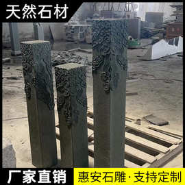 拴马桩石雕仿古石狮子拴马石柱生肖貔貅麒麟栓拴马柱做旧装饰摆件