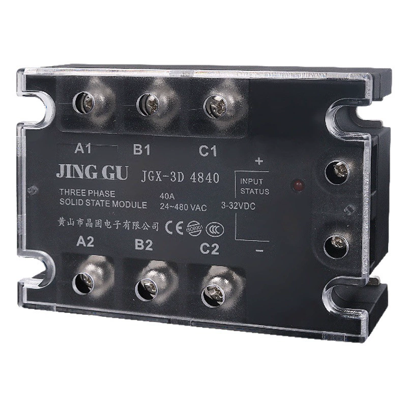 Трехфазное твердотельное реле постоянного тока 24 В управления AC 380v480v SSD реле JGX -3d4840 в наличии