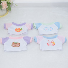 20cm cartoon baby doll T-shirt celebrity cotton plush doll clothing costume change toy clothing casual outfit