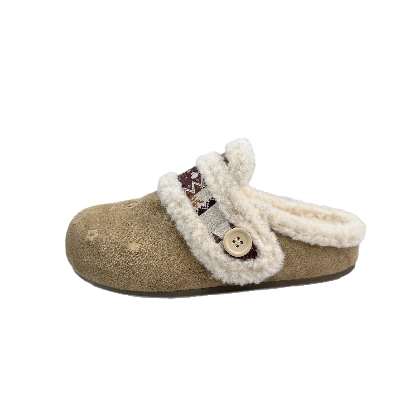 Farwave retro 2025, zapatos de algodón de otoño y invierno, bolsas de mujer con una mitad de vello, zapatillas de calentamiento perezosas, zapatillas de cabello. image 6