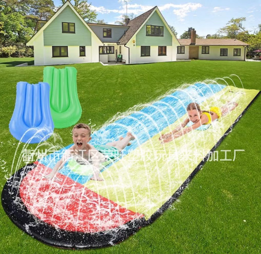 双人黄蓝带两个浪板