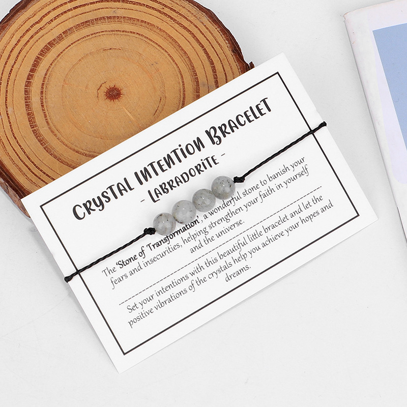 1 Piece Simple Style Round Stone rope Beaded Handmade Unisex Bracelets