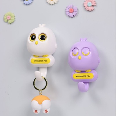 眨眼粘鈎壹排免打孔門後挂衣鈎子母扣挂衣鈎帽子收納貨架挂鈎