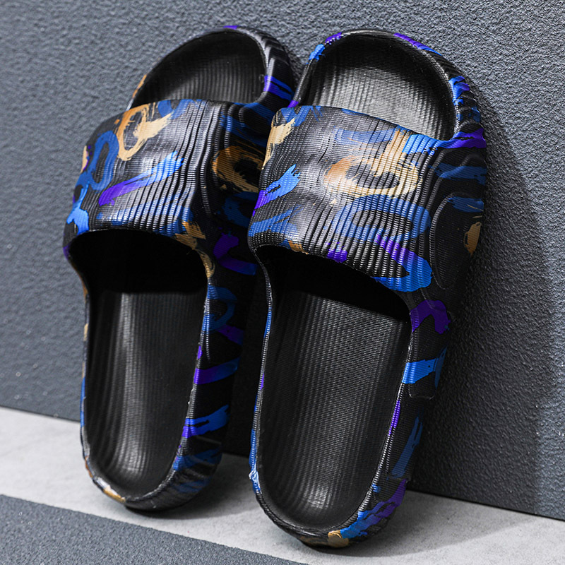 Chanclas para hombre verano nuevo estilo ropa exterior zapatillas deportivas de playa resistentes al desgaste adolescente pisando mierda camuflaje trapeador de coco