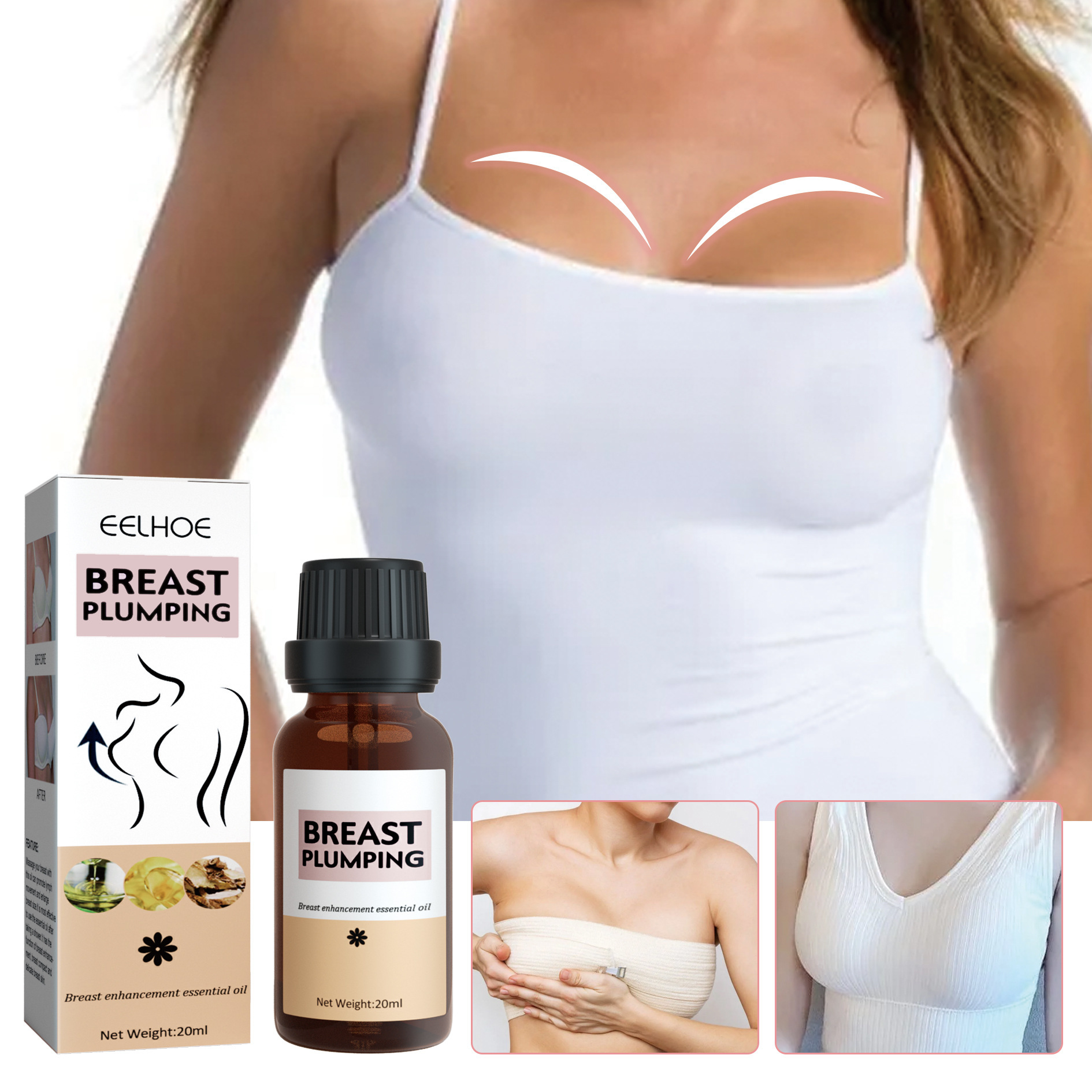 Huile Essentielle Hydratante Douce Soin Massage Seins Complets et Forts_voghion.com