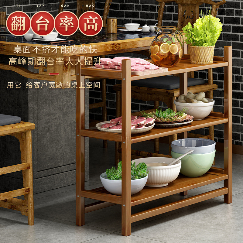 Estante de almacenamiento de cocina piso de múltiples capas de frutas y verduras rack de pared mesa de almacenamiento móvil estante de almacenamiento de olla caliente