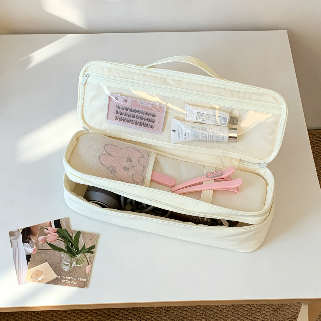 Portable Household Bag, Large Capacity Handheld Double-Layer Hair Dryer And Curling Iron Organizer Storage Bag_maomaolike.com