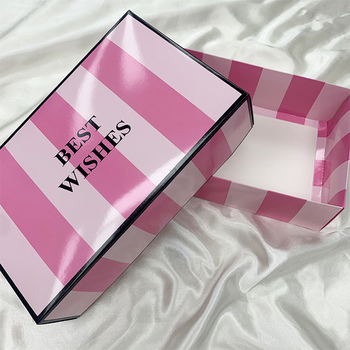 A set of OEM high-end lace color box underwear bra packaging box gift box with this pink color