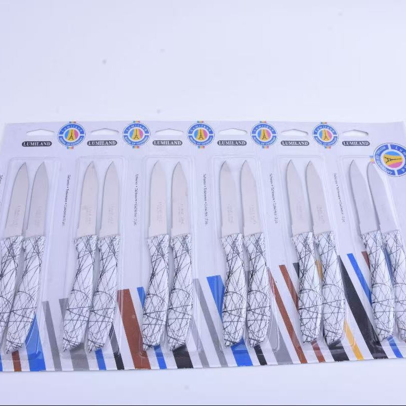 13 colores, 12 juegos de cuchillos para frutas, el stock de fábrica se puede enviar directamente para satisfacer las necesidades de diferentes estilos
