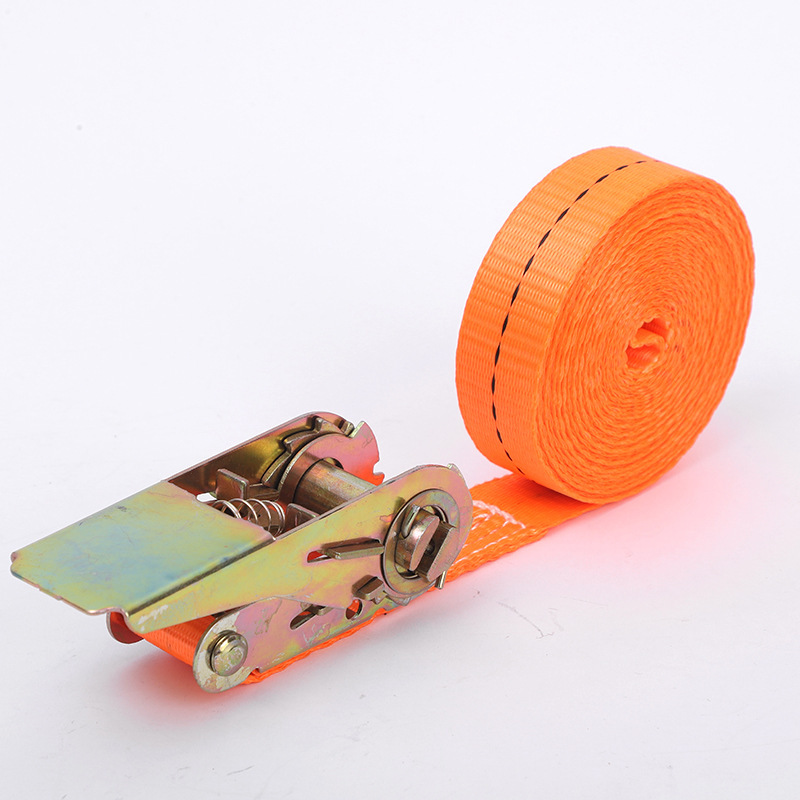 Cross-Border 25mm Small Ratchet Tensioner Polyester Strap Truck Binding Strap Luggage Motorcycle Binding Device Rope Tightener