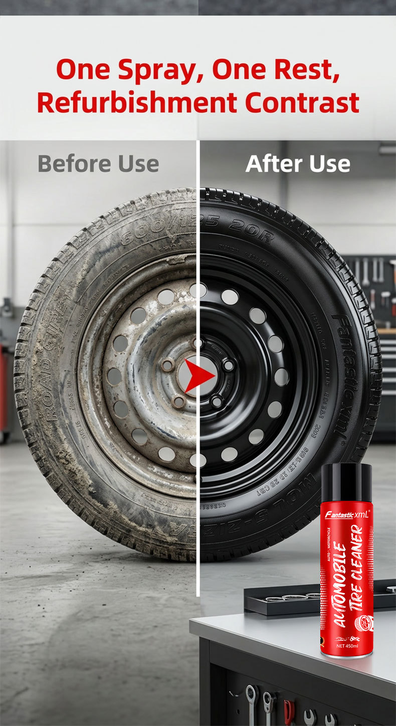 Car Tire Shine Agent, Tire Wax, No-Wash Cleaning, Stain Removal, Long-Lasting Polishing, Maintenance and Refurbishment Agent, Anti-Aging, Cross-Border