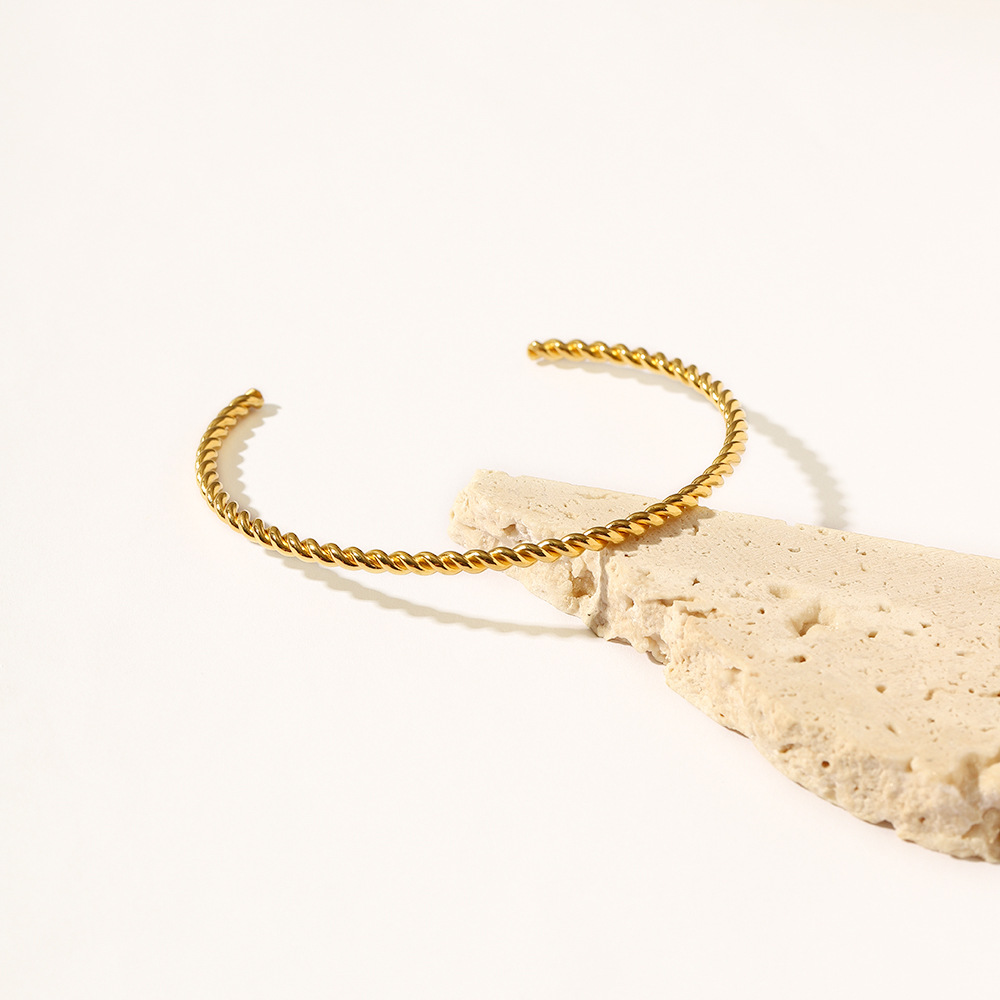 Simple Style Geometric Stainless Steel Plating Bracelets