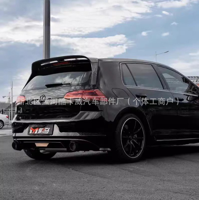 Suitable for Golf 7 Rear Wing High 7/7.5 Rline Volkswagen Golf 7Gti Carbon Fiber Pattern Cs Rear Wing
