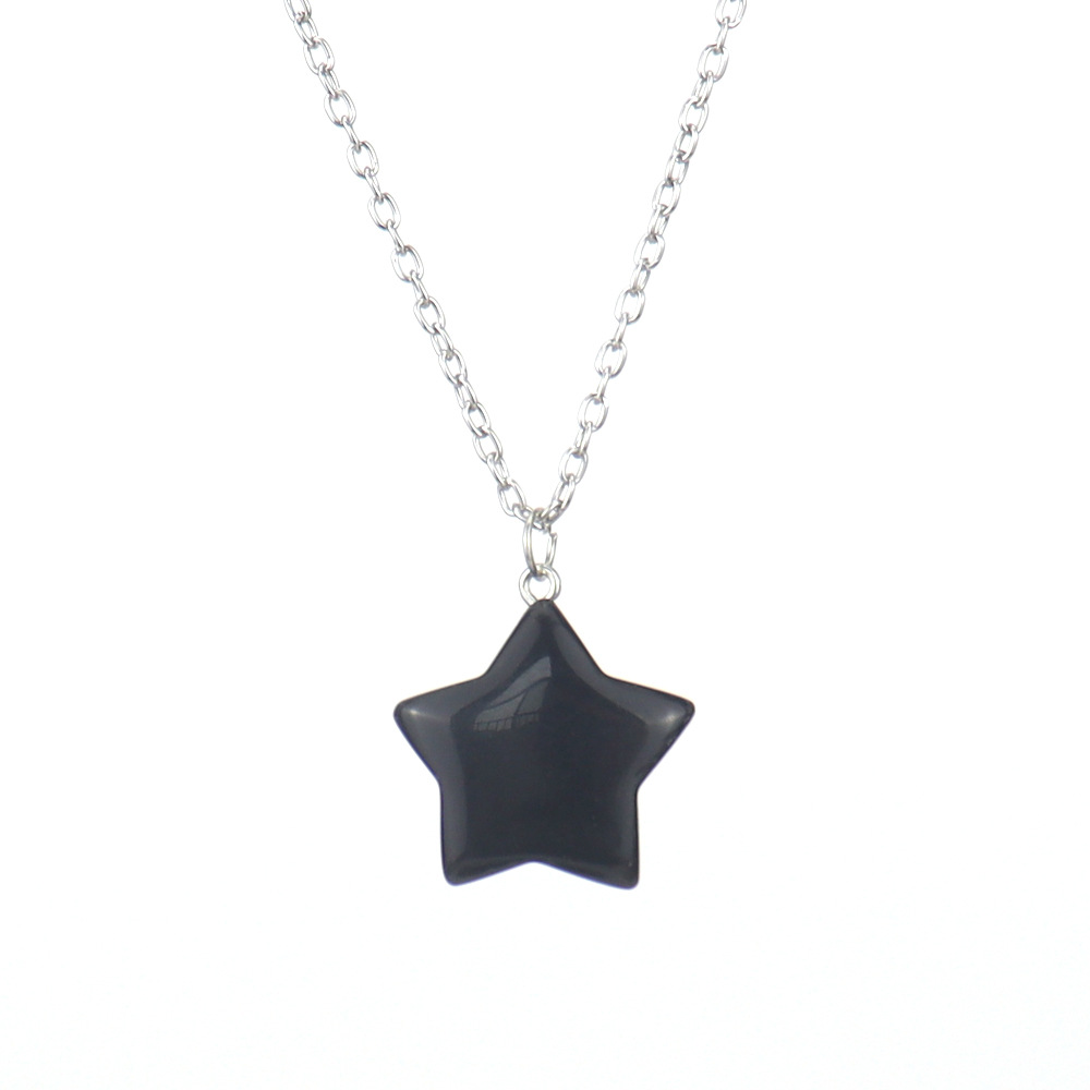 15g Weight Pendant Necklace Classification 1 Piece Quantity Street Occasion Crystal Material Star Pattern Women'S Gender Handmade Design Simple Style Style Simple Style Star Crystal Handmade Pendant Necklace 1 Piece 6