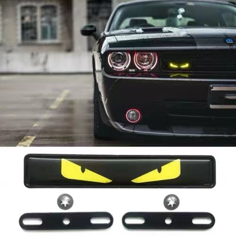 Trd Haver H6 coche logo pegatinas Sline Bora Civic LED luminoso coche modificación media malla luz decorativa diablo ojo image 3