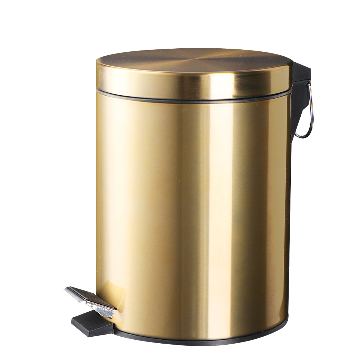 Flip de oro basura al por mayor hogar inodoro cocina tipo pedal redondo mudo basura puede