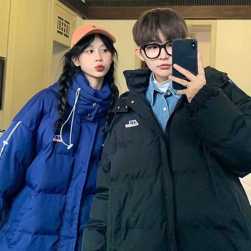 Осенние и зимние пуховые хлопчатобумажные куртки для пар приливов