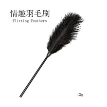 SM情趣鸵鸟毛羽毛刷情侣惩罚按摩羞耻挑逗调情羽毛棒另类成人用品