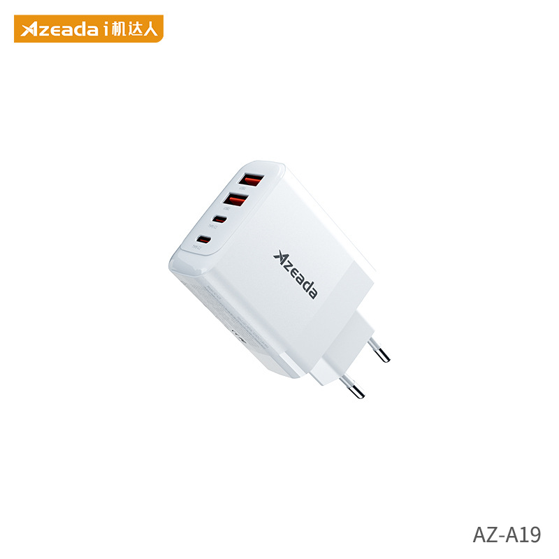 Azeada 65w cargador de nitruro de galio multi-puerto de carga rápida cargador de teléfono móvil portátil PD cargador de viaje cabeza de carga