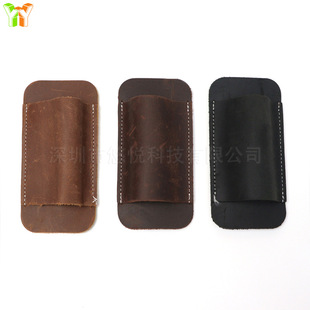 in stock Leather Knife Cover Cowhide EDC Folding Knife Protective Cover Outdoor Survival Hanging Waist Waistline Cowhide Knife Cover Waist Bag