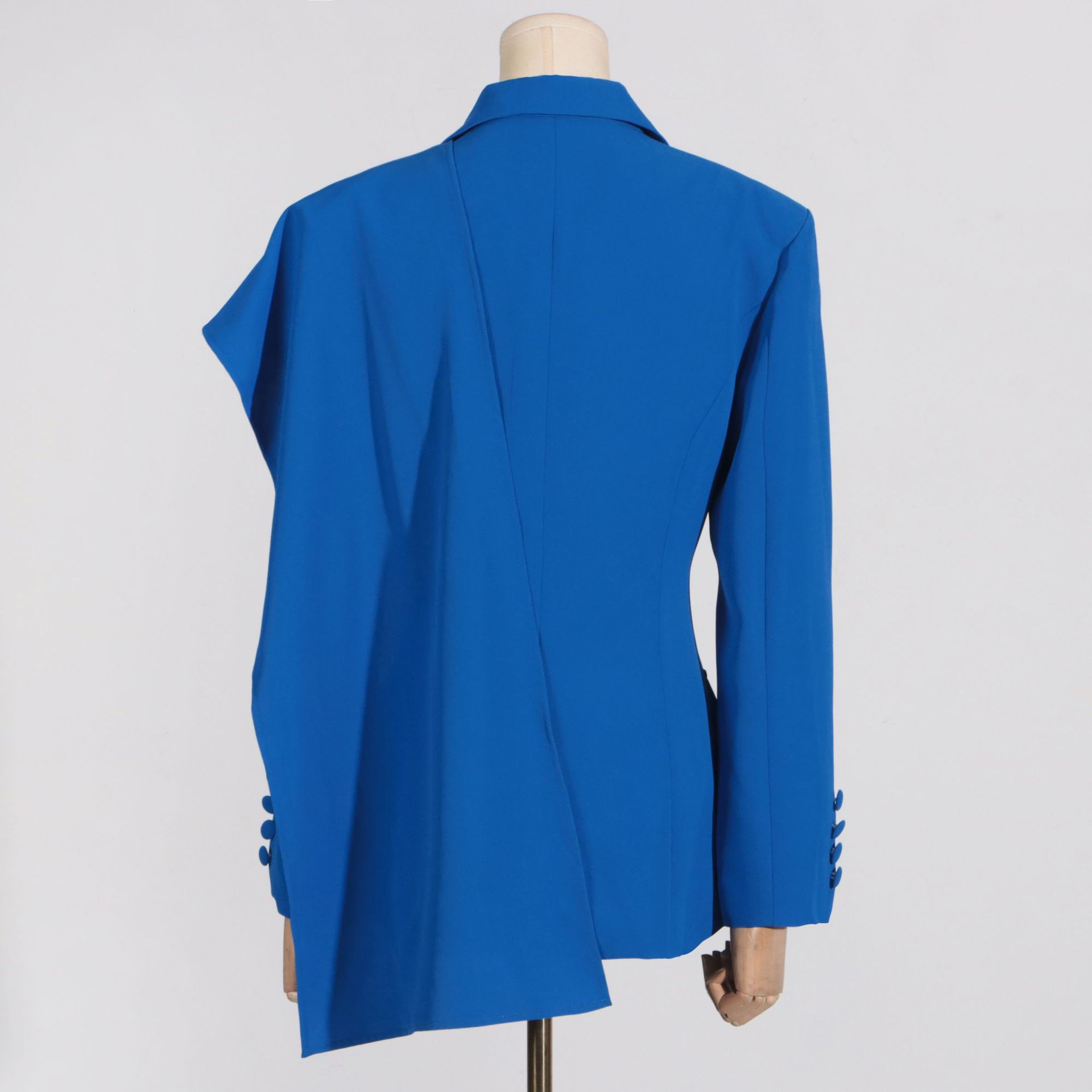 Îmbrăcăminte pentru femei, sacou elegant și la modă pentru femei, toamna 2024, design albastru nou, costum formal slim fit, de înaltă calitate, model mic_voghion.com