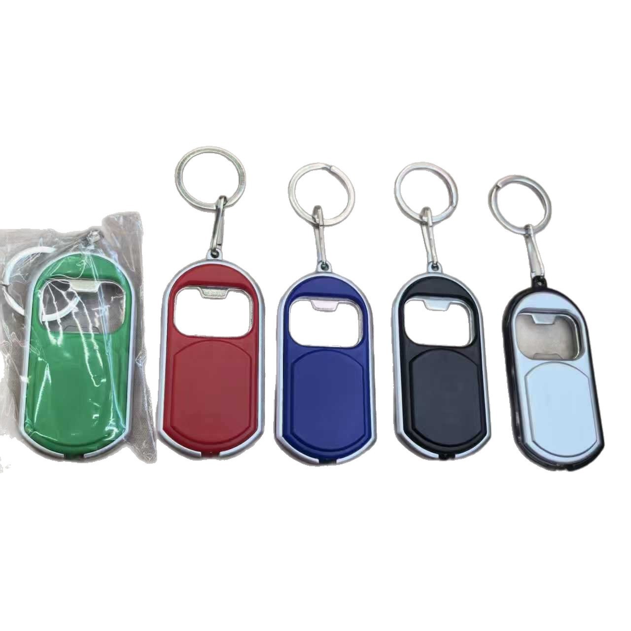 Transfronterizo LED lámpara abre botellas multifuncional cerveza palanca luminosa llavero colgante regalos logotipo imprimible