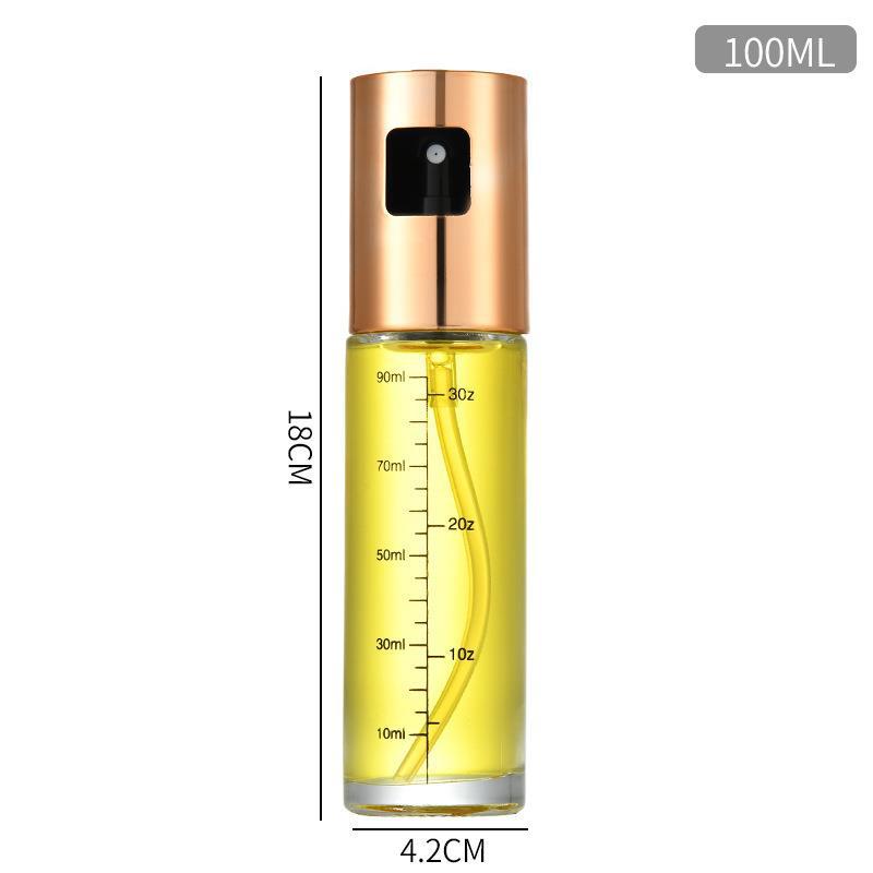 Botella de spray de aceite de barbacoa botella de spray 100ml de aceite de vidrio vinagre salsa de soja botella de spray condimento de aceite dispensador