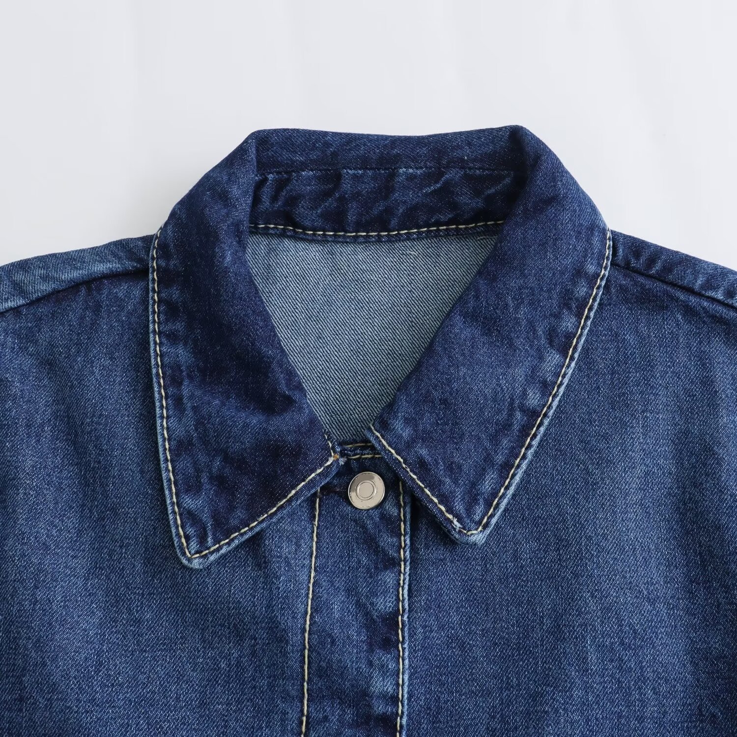 2024 Spring New Product Women's Street Fashion Casual Cowboy Windbreaker Coat w025 1017_voghion.com