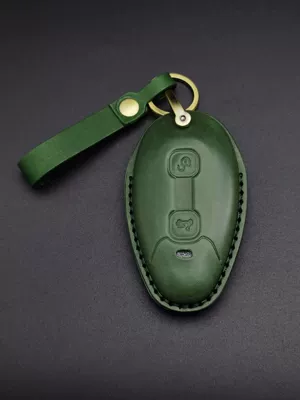 GTS300 leather key set – Static Rod/Key Bag - dark-green