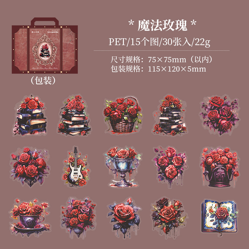 グッドデイマジックボックスシリーズ PET ステッカーマジックテーマハンドブック DIY 装飾ステッカー 6 種類|undefined