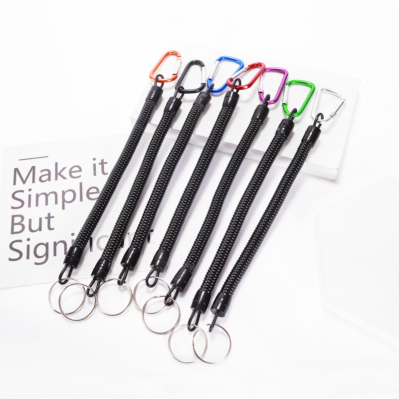 Wholesale Carabiner Anti-Loss Spring Rope Multi-Functional Hook Lure Pliers Fish Control Device Fishing Accessories Small Tools Outdoor