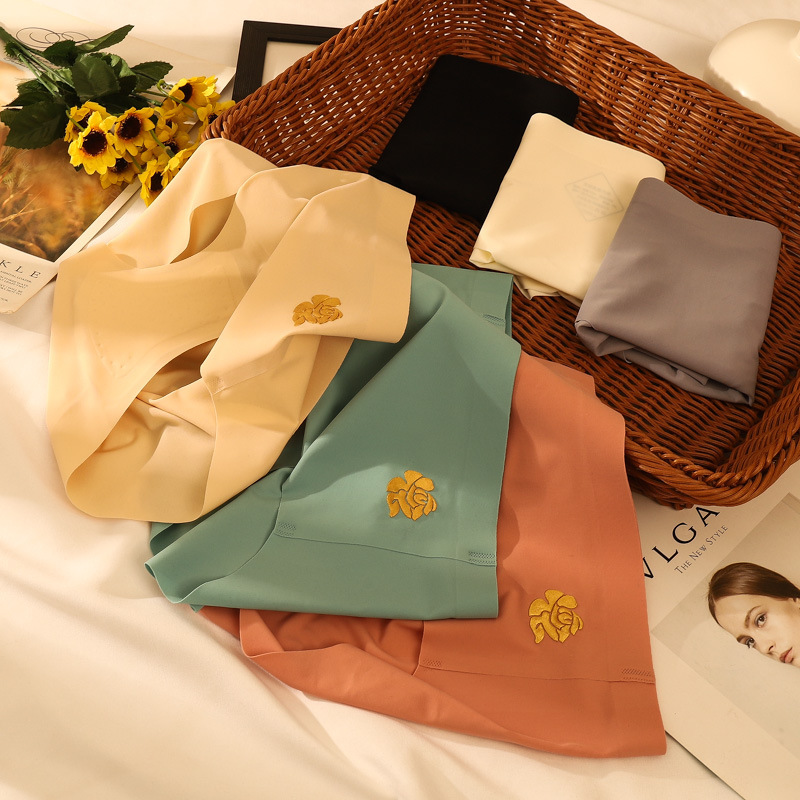 Separate Thai Latex Ice Silk Seamless One-piece Panties Women's Abdominal Hip-lifting High Waist Women's Girls' Briefs