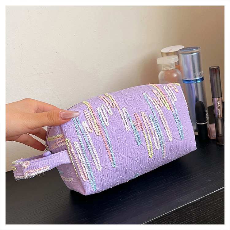 Bolsa de maquillaje 2024 nueva bolsa de almacenamiento de gran capacidad, bolsas de lavado portátiles, bolsas de lápiz, bolsas de papelería para estudiantes